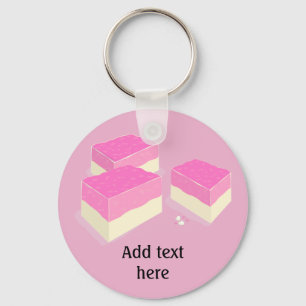 Coconut ice blocks on your custom color - add name schlüsselanhänger