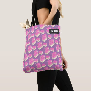 Coconut Ice Sweet British Candy Thema, eigener Tex Tasche