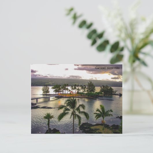 Coconut Island Hilo Hawaii Feiertagspostkarte (Stehend Vorderseite)