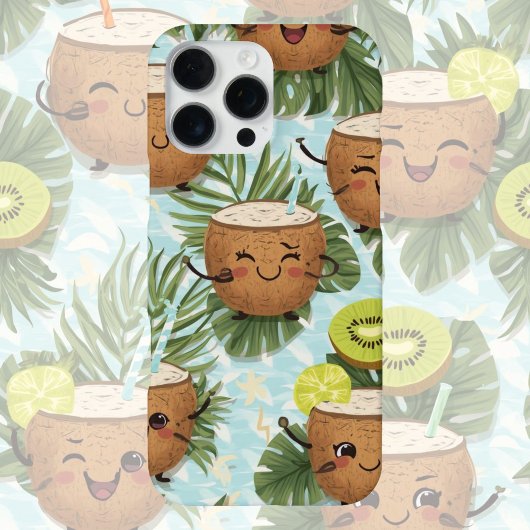 Coconut & Kiwi Coolers | Playful Tropical Fruit iPhone Hülle
