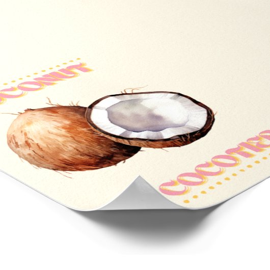 Coconut Le Cocotier French Poster (Ecke)