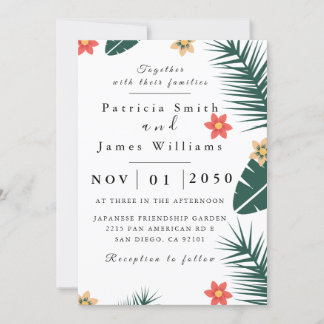 Coconut Leaf Hochzeitseinladung Einladung
