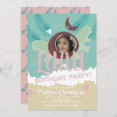 Coconut Luau Foto Tropical Geburtstagsparty Einladung (Vorne/Hinten)