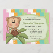 Coconut Monkey - Geburtstagseinladungen Einladung (Vorne/Hinten)