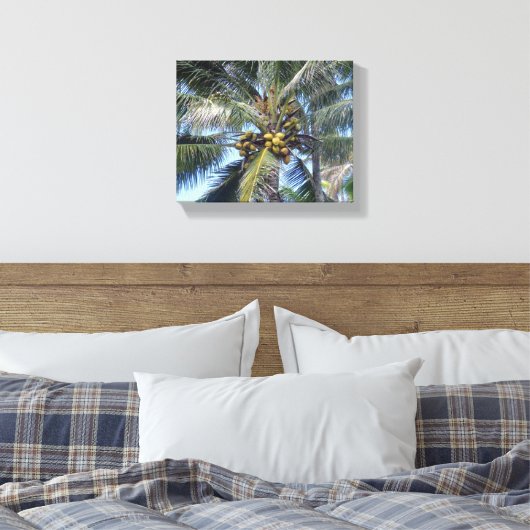 Coconut Palm 8x10" Canvas Print Leinwanddruck (Insitu (Schlafzimmer))