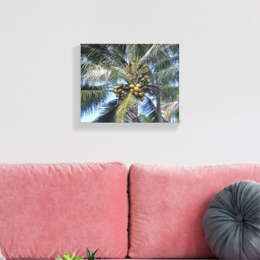 Coconut Palm 8x10" Canvas Print Leinwanddruck (Insitu (Wohnzimmer))