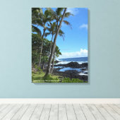 Coconut Palm Beach Hawaii Print @3Typs1life Leinwanddruck (Insitu (Holzboden))