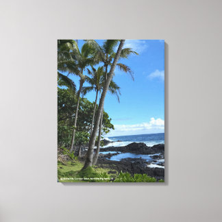 Coconut Palm Beach Hawaii Print @3Typs1life Leinwanddruck
