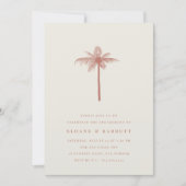 Coconut Palm Engagement Party Einladung (Vorderseite)