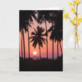 Coconut Palm Tree Landschaft Karte (Gelbe Blume)