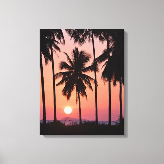 Coconut Palm Tree Landschaft Leinwanddruck (Vorderseite)