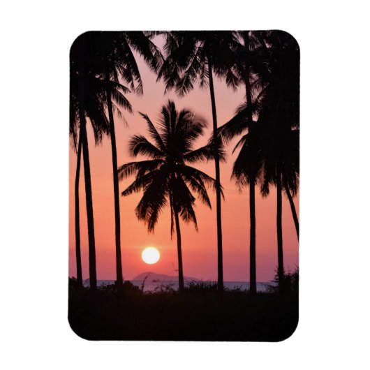 Coconut Palm Tree Landschaft Magnet (Vertikal)