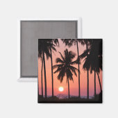Coconut Palm Tree Landschaft Magnet (Vorderseite/Rückseite)