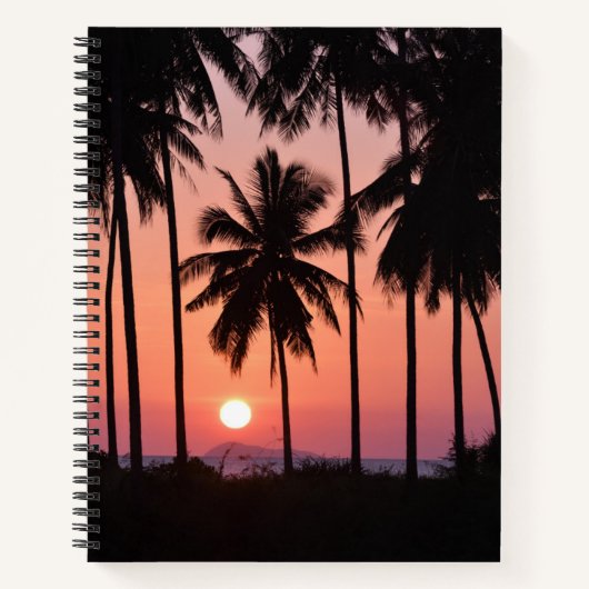 Coconut Palm Tree Landschaft Notizblock (Vorderseite)