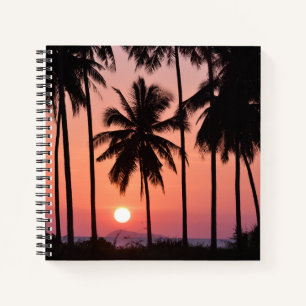 Coconut Palm Tree Landschaft Notizblock