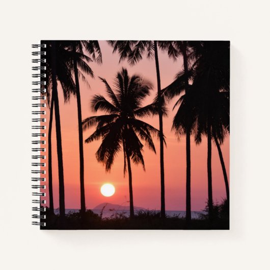 Coconut Palm Tree Landschaft Notizblock (Vorderseite)