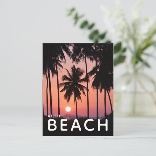 Coconut Palm Tree Landschaft Postkarte (Stehend Vorderseite)