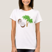 Coconut Palm Tree Ringer T-Shirt (Vorderseite)