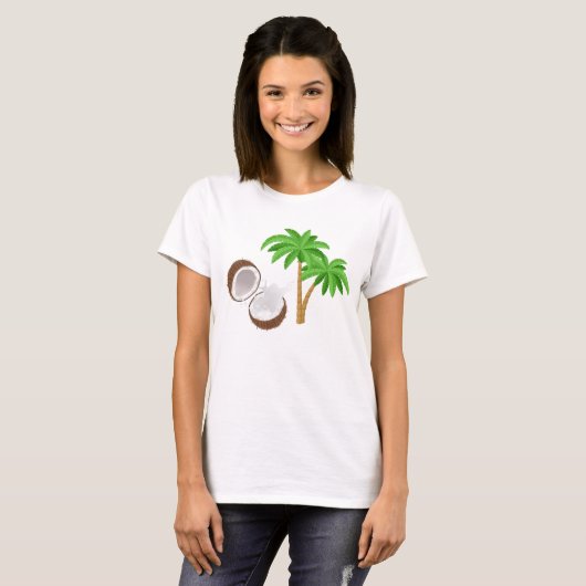 Coconut Palm Tree Ringer T-Shirt (Vorne ganz)