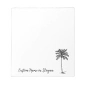 Coconut Palm Tree Tropical Beach Themenbereich Ges Notizblock (Vorderseite)
