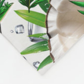 Coconut Palm Tree tropisches Muster Fleecedecke (Ecke)