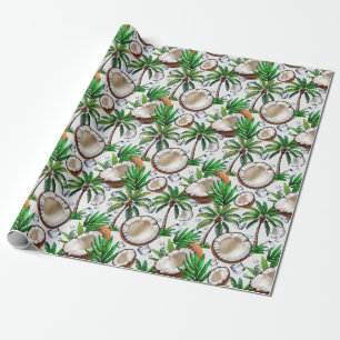 Coconut Palm Tree tropisches Muster Geschenkpapier