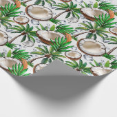 Coconut Palm Tree tropisches Muster Geschenkpapier (Ecke)