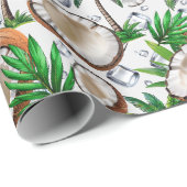 Coconut Palm Tree tropisches Muster Geschenkpapier (Rolleneckpunkt)