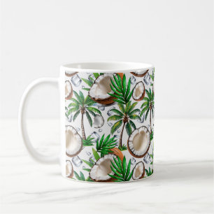 Coconut Palm Tree tropisches Muster Kaffeetasse