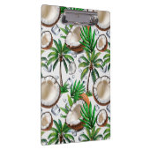 Coconut Palm Tree tropisches Muster Klemmbrett (Rechts)
