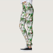 Coconut Palm Tree tropisches Muster Leggings (Links)