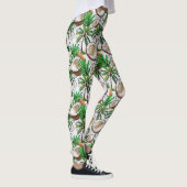 Coconut Palm Tree tropisches Muster Leggings (Rechts)