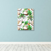 Coconut Palm Tree tropisches Muster Leinwanddruck (Insitu (Holzboden))