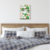 Coconut Palm Tree tropisches Muster Leinwanddruck (Insitu (Schlafzimmer))