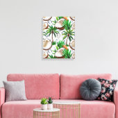 Coconut Palm Tree tropisches Muster Leinwanddruck (Insitu (Wohnzimmer))