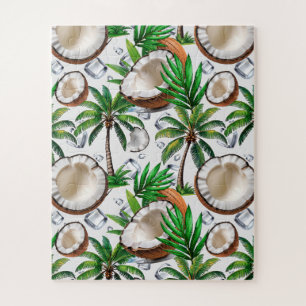 Coconut Palm Tree tropisches Muster Puzzle