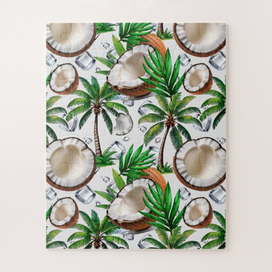 Coconut Palm Tree tropisches Muster Puzzle (Vertikal)