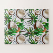 Coconut Palm Tree tropisches Muster Puzzle (Horizontal)