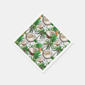 Coconut Palm Tree tropisches Muster Serviette (Ecke)