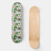 Coconut Palm Tree tropisches Muster Skateboard (Vorderseite)