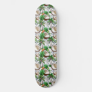 Coconut Palm Tree tropisches Muster Skateboard