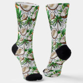 Coconut Palm Tree tropisches Muster Socken (Gewinkelt)