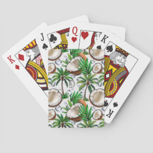 Coconut Palm Tree tropisches Muster Spielkarten