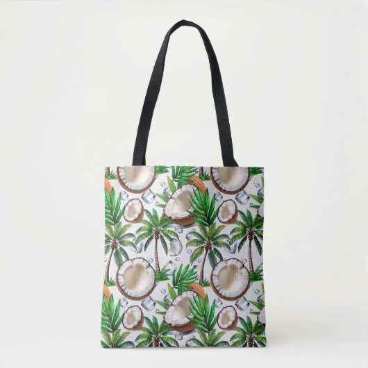 Coconut Palm Tree tropisches Muster Tasche (Vorderseite)