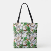 Coconut Palm Tree tropisches Muster Tasche (Rückseite)