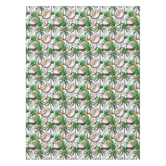 Coconut Palm Tree tropisches Muster Tischdecke (Vorderseite)