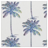 Coconut Palm Trees Muster farbiger Stift Zeichnend Stoff (Nahaufnahme)