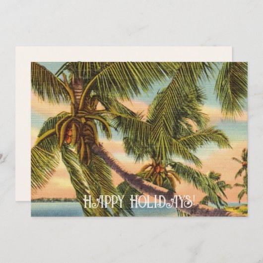 Coconut Palms Urlaubskarte Feiertagskarte (Vorne/Hinten)