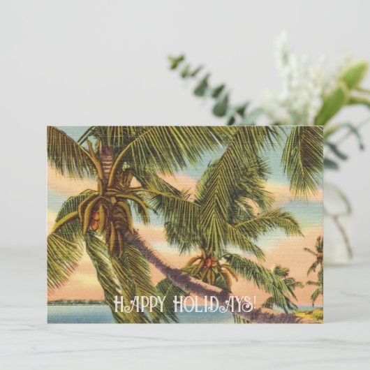 Coconut Palms Urlaubskarte Feiertagskarte (Stehend Vorderseite)