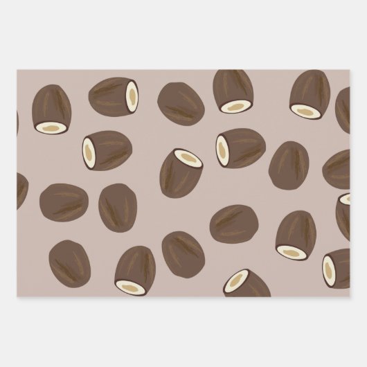 Coconut Pattern Geschenkpapier Set (Vorderseite 2)